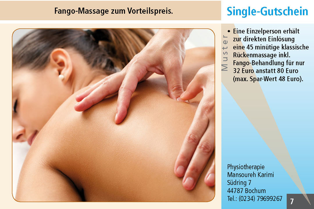 Fango-Massage Gutschein in Bochum Ruhrgebiet