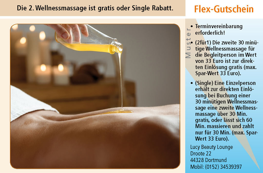Massage Gutschein in Dortmund Ruhrgebiet