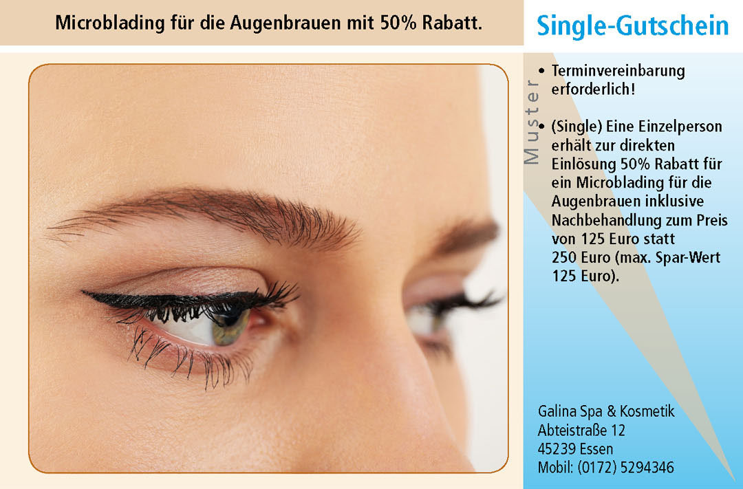 Gutschein Microblading Ruhrgebiet Essen