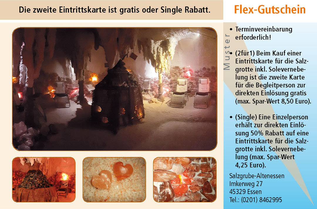 2 für 1 Gutschein Ruhrgebiet Salzgrube Altenessen