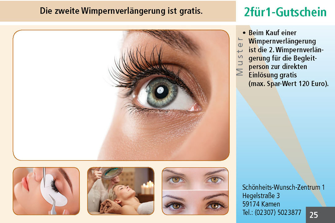 Gutschein Wimpernverlängerung
