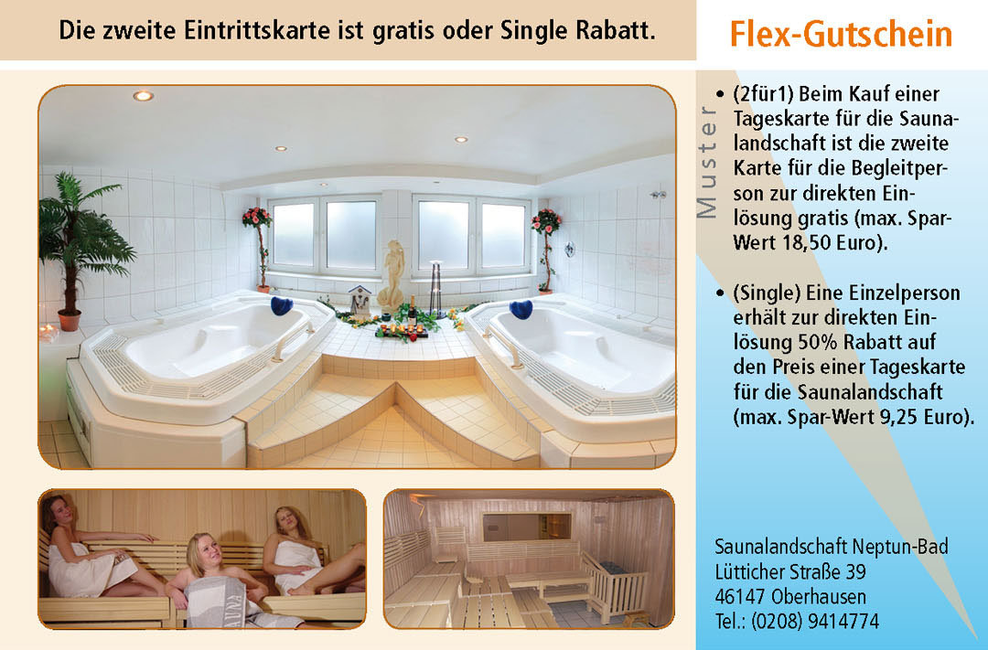 Sauna Gutschein Saunalandschaft Neptun Bad