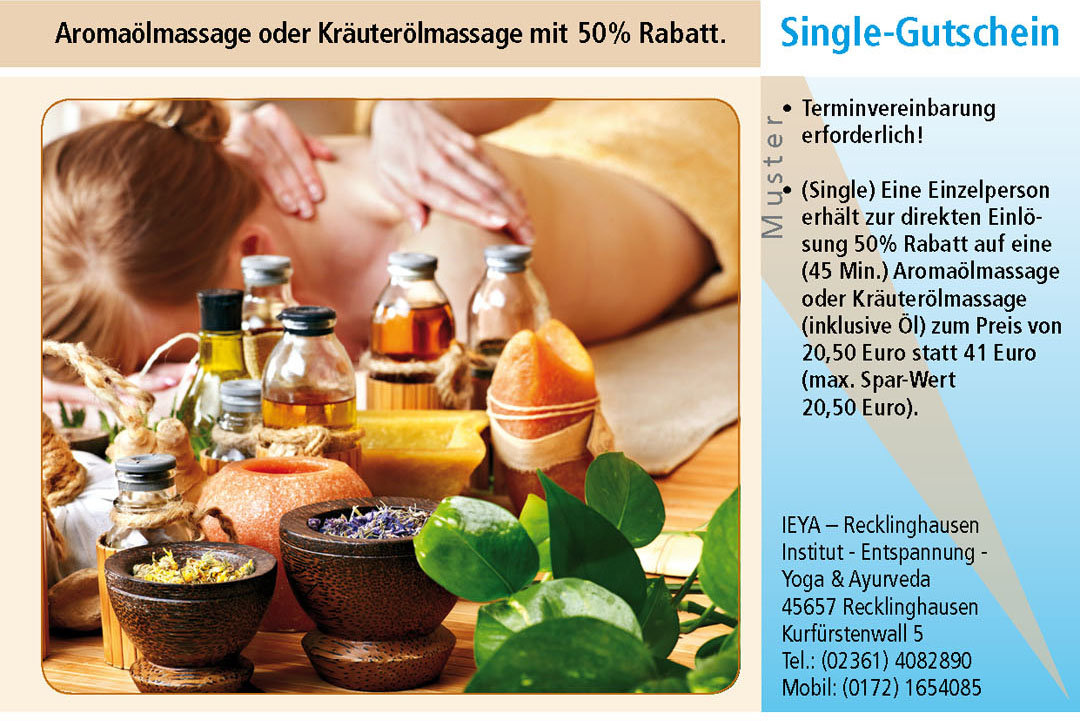 Massage Gutschein Ruhrgebiet Recklinghausen