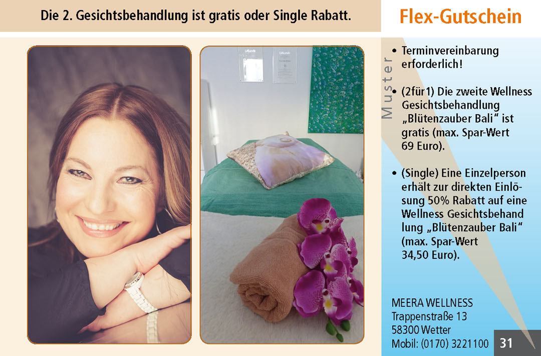 Gutschein Massagestudio MEERA WELLNESS in Wette