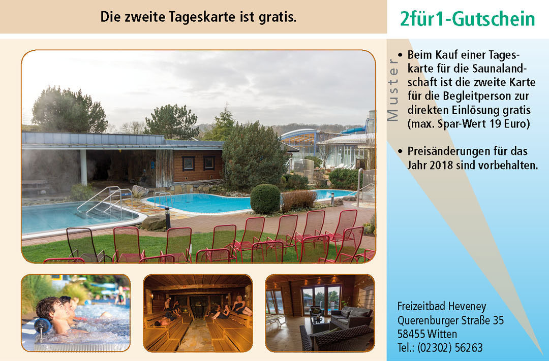 Sauna Gutschein Ruhrgebiet Freizeitbad Heveney