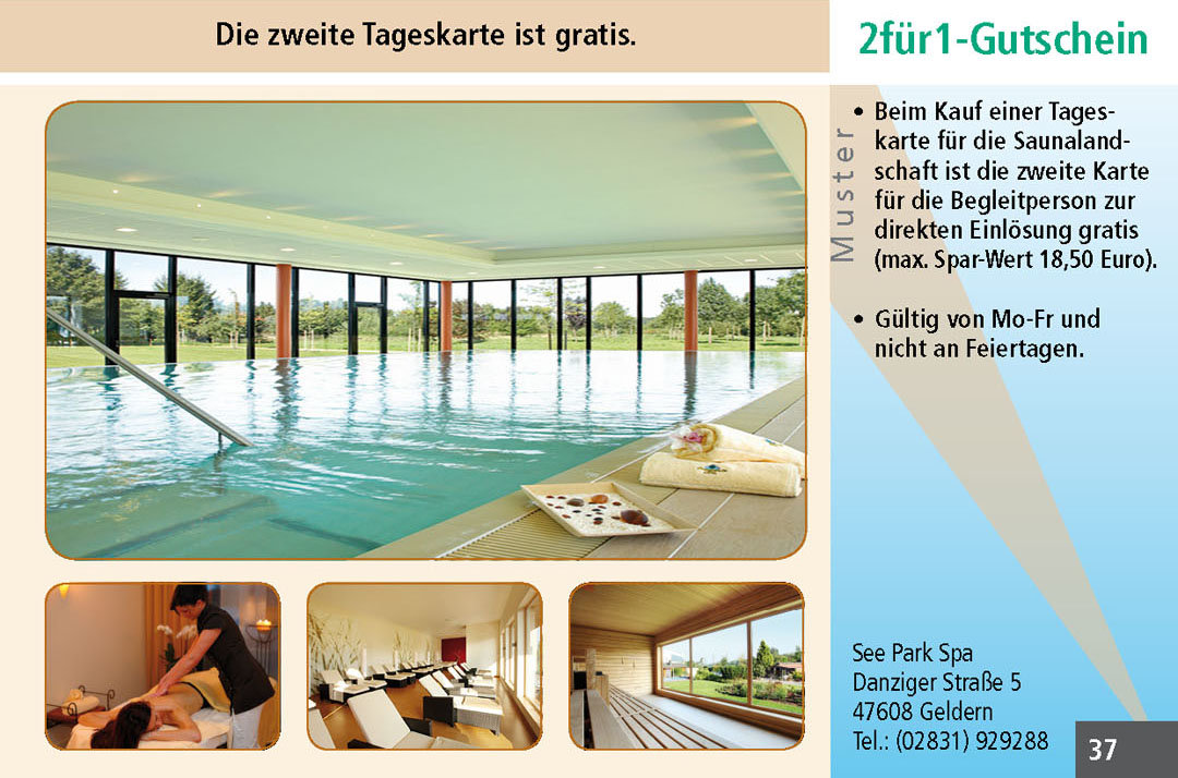 Sauna Gutscheine Ruhrgebiet See Park Spa