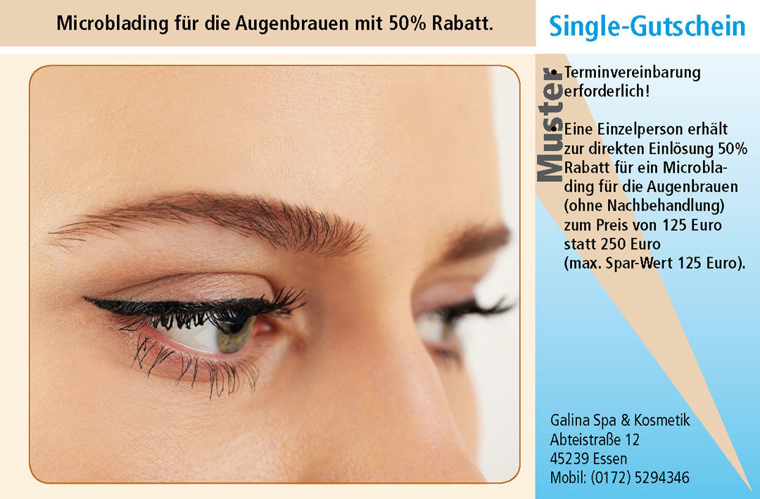Gutschein Microblading Ruhrgebiet Essen