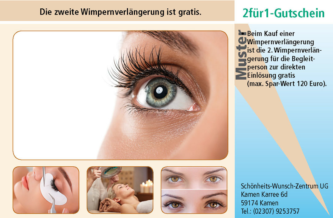 Gutschein Wimpernverlängerung