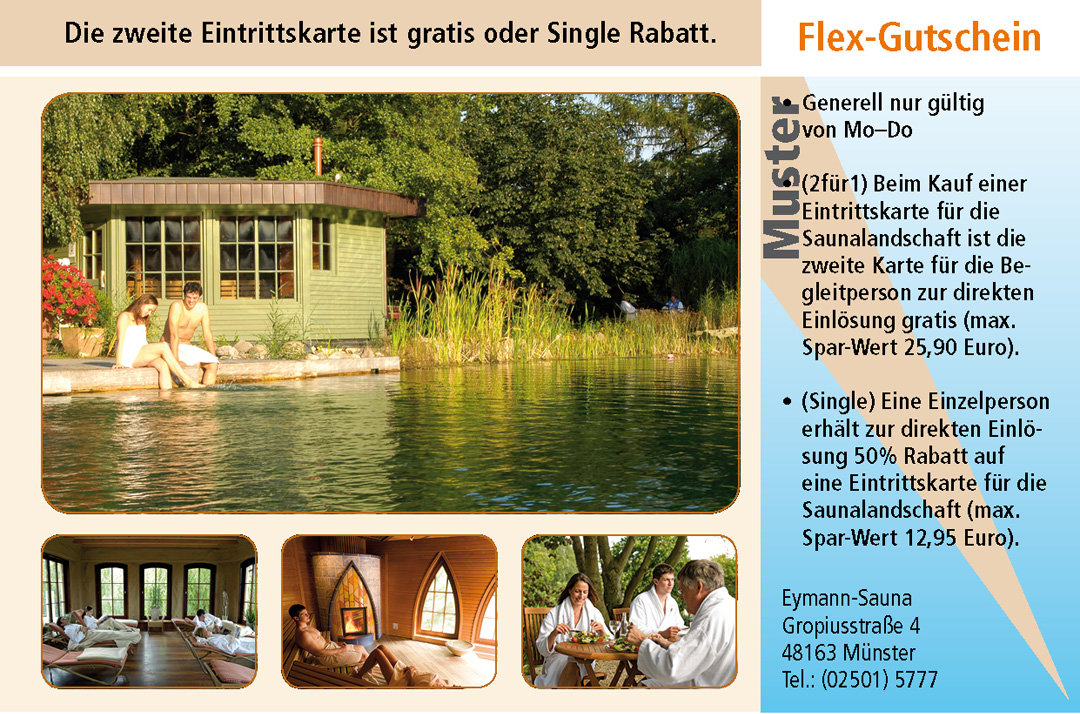 2 für1 Gutschein-Ruhrgebiet-Eymann-Sauna-Muenster