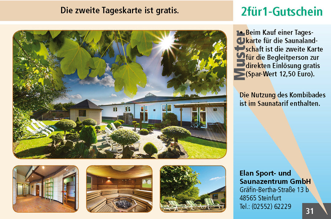 2 für1 Gutschein-Ruhrgebiet-Sauna-Elan-Sport