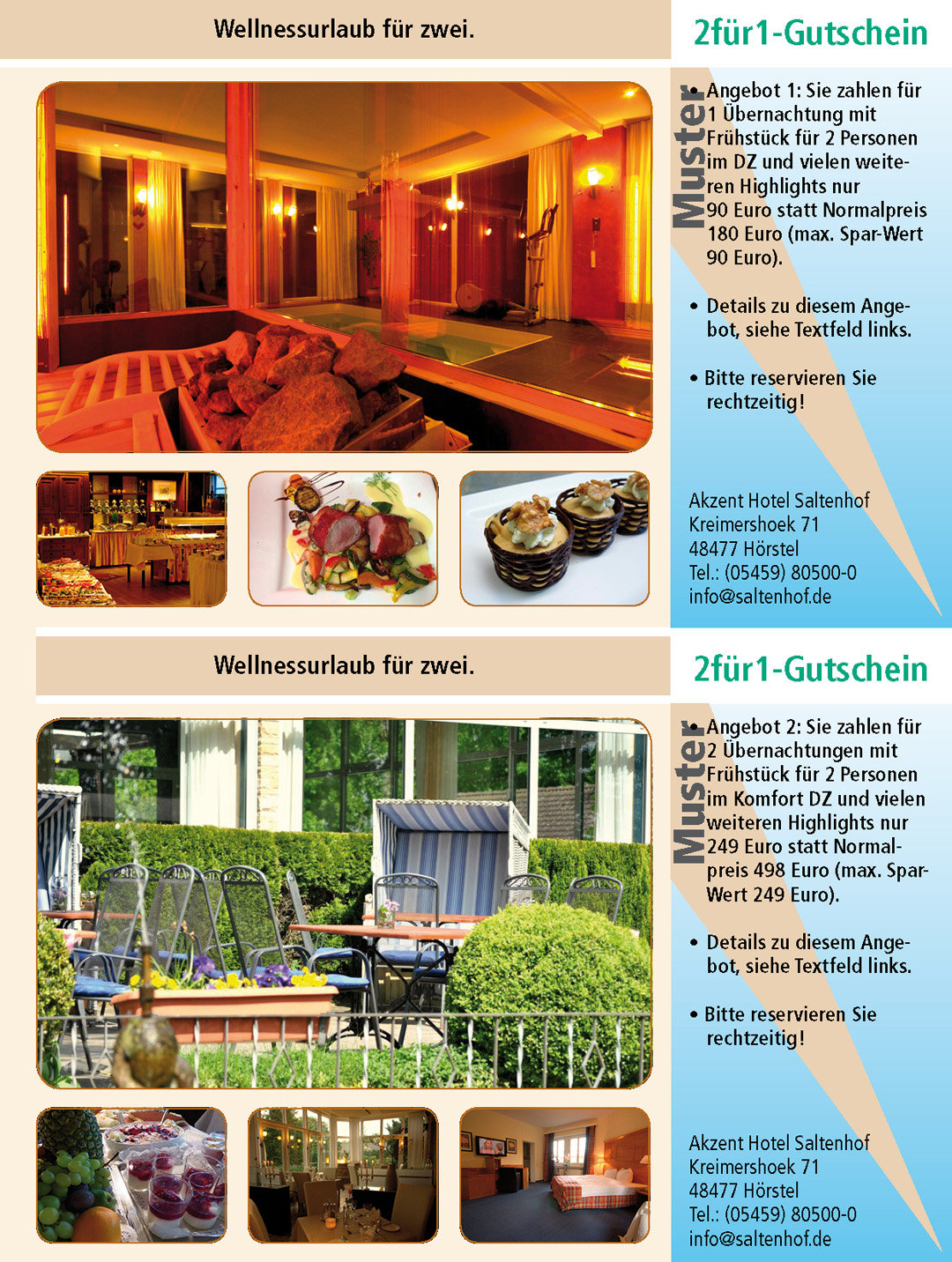 2 für 1 Gutschein-Wellness-Ruhrgebiet-Akzent-Hotel-Saltenhof-Hörstel