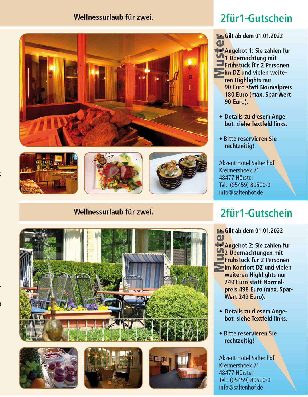 2 für 1 Gutschein-Wellness-Ruhrgebiet-Akzent-Hotel-Saltenhof-Hörstel