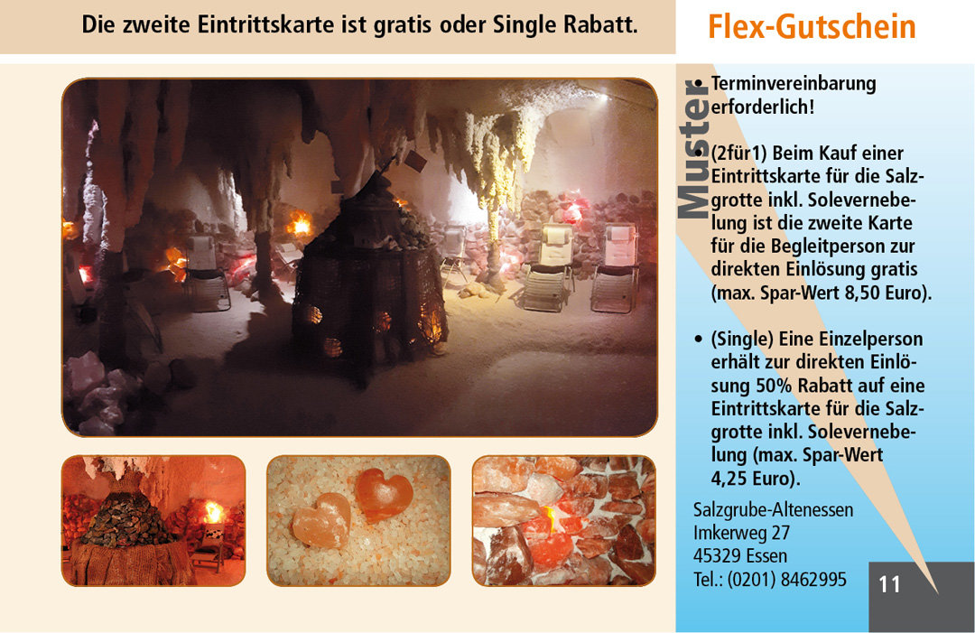 2 für 1 Gutschein Ruhrgebiet Salzgrube Altenessen
