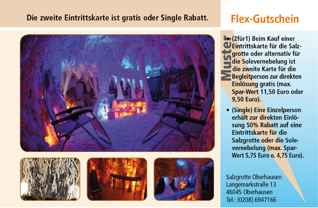 2 für 1 Gutschein-Ruhrgebiet-Salzgrotte-Oberhausen