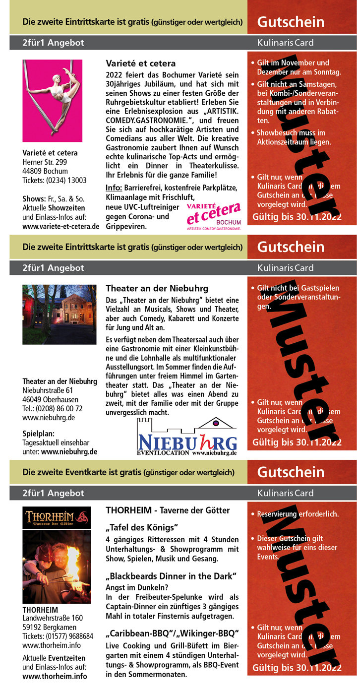 Theater an der Niebuhrg www.niebuhrg.de Varieté et cetera www.variete-et-cetera.de