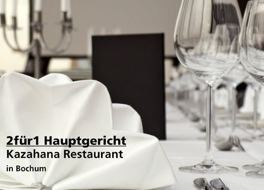2für1 Gutschein Hauptgericht - Kazahana Restaurant in Bochum