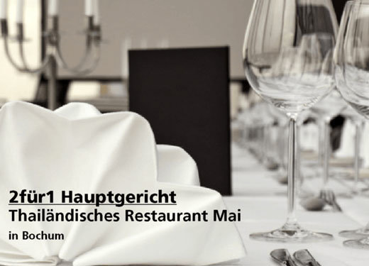 2für1 Hauptgericht - Restaurant Mai in Bochum