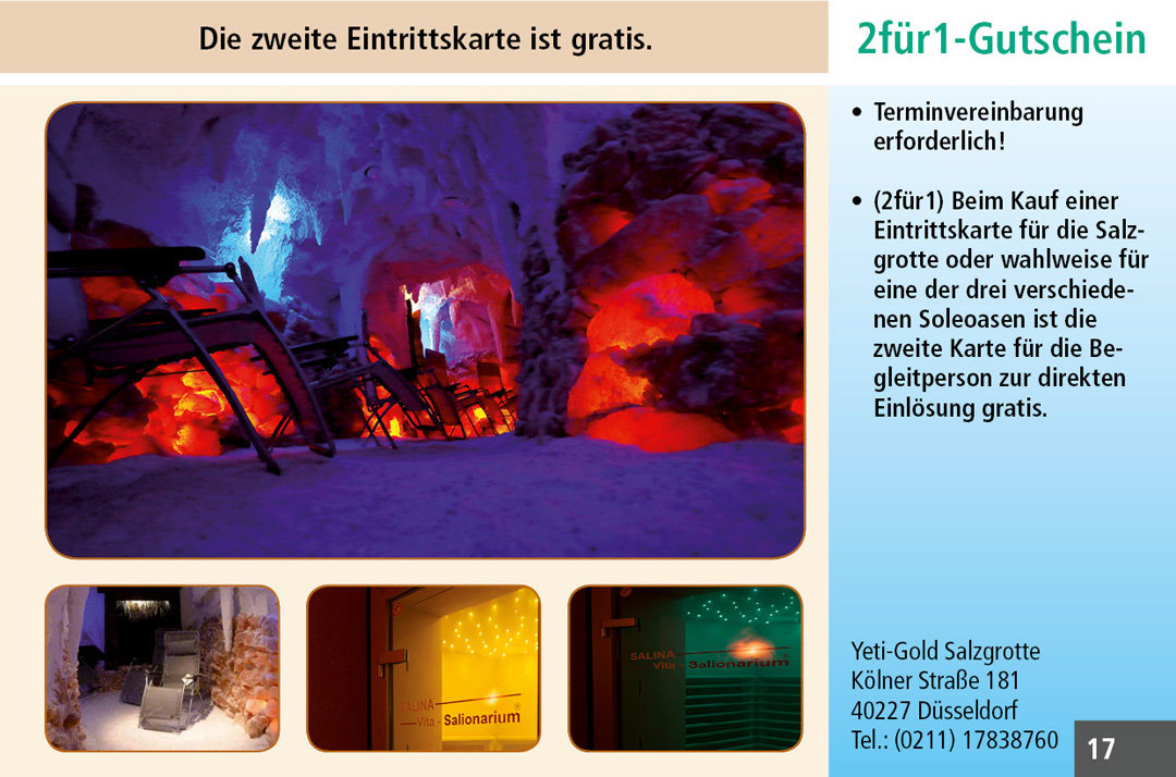 2 für 1 Gutschein-Ruhrgebiet-Yeti-Gold-Salzgrotte
