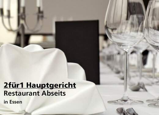 2 für 1 Gutschein Hauptgericht - Restaurant Abseits Essen