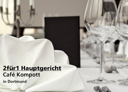 2für1 Gutschein Hauptgericht - Café Kompott in Dortmund